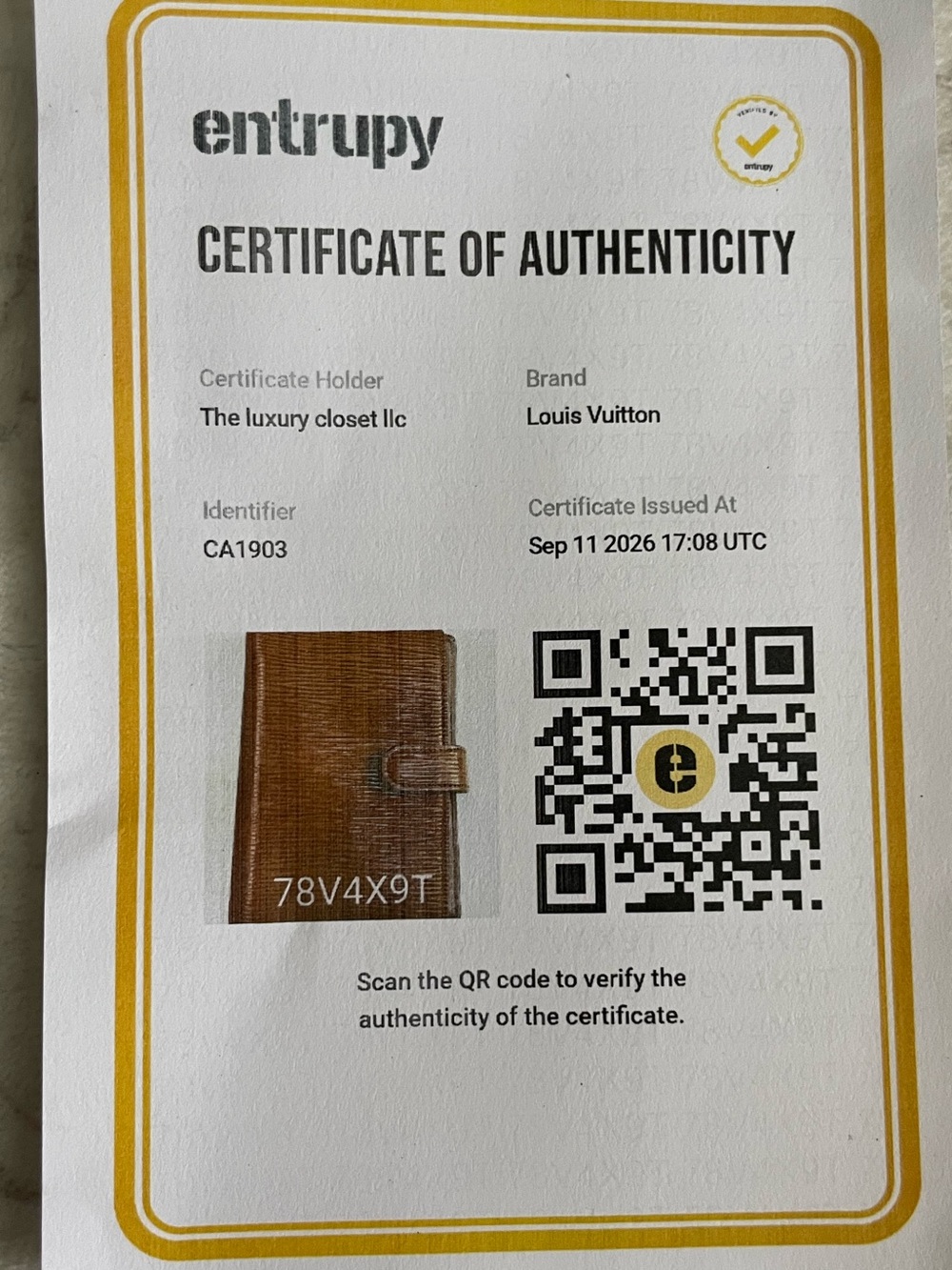 Louis Vuitton Chestnut Brown Epi Leather Snap Agenda - with COA! - Picture 10 of 10